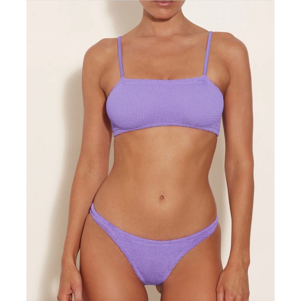 Hunza G Lilac Textured Bikini Set